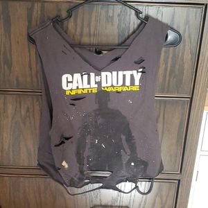 Home-made distressed "Call of Duty Infinite Warfare" t shirt